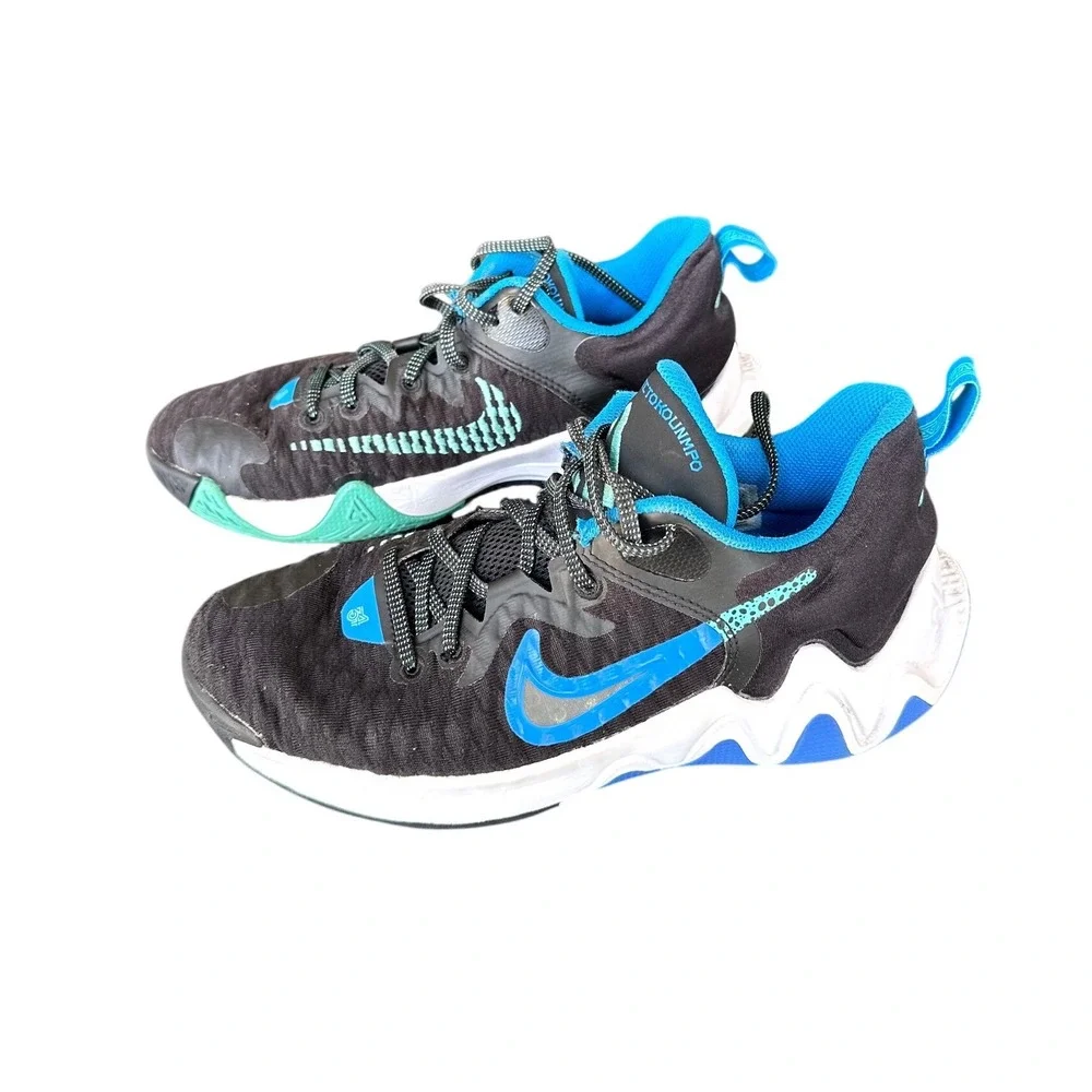 Nike Giannis Immortality 2‎ GS Big Kids Athletic Shoes Size 6Y Black Washed Teal